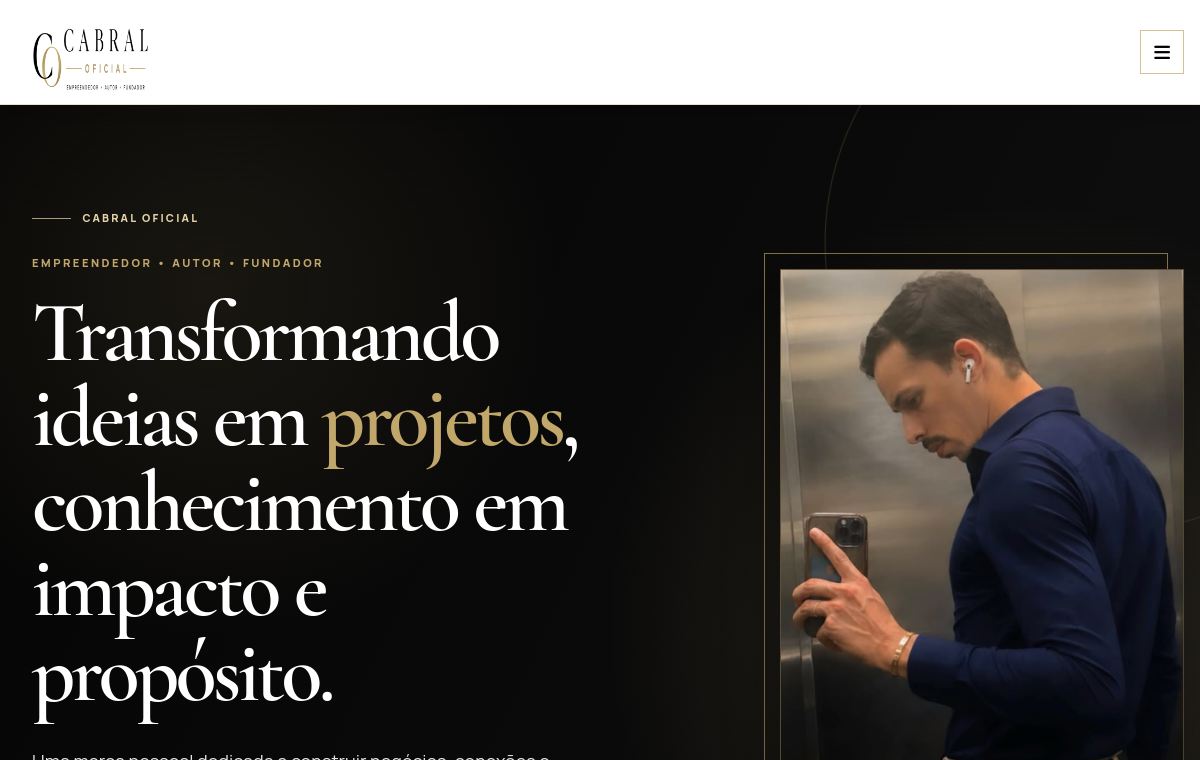 Preview do site Eu Cabral