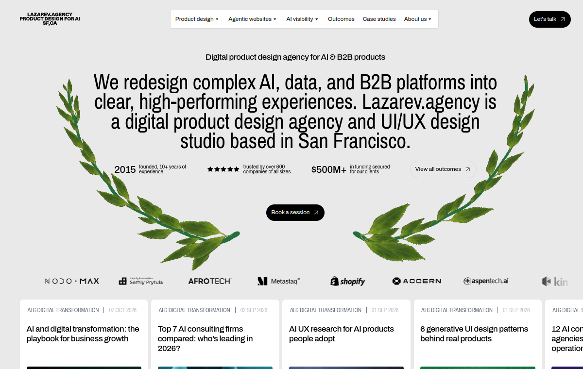 Lazarev. website screenshot