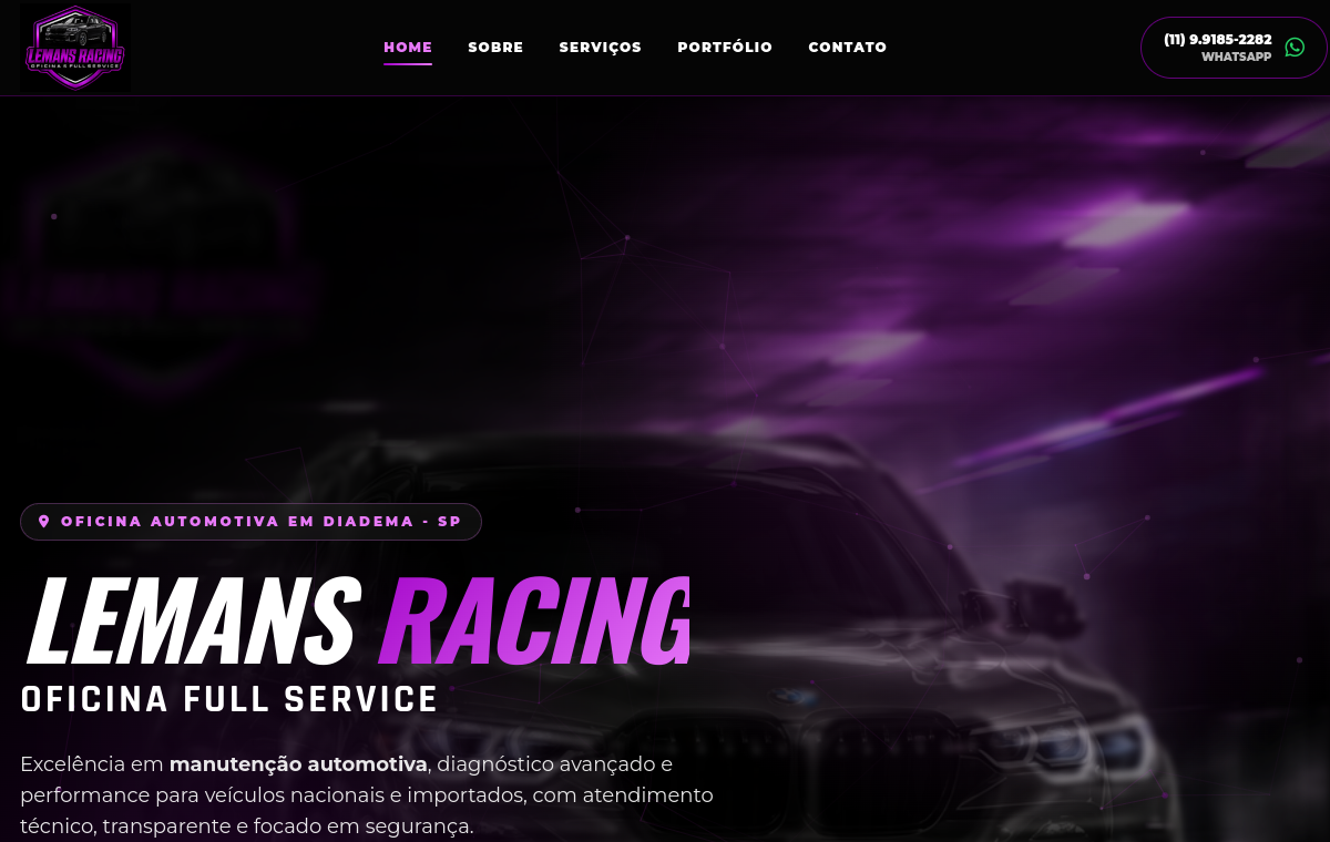 Preview do site Le Mans Racing