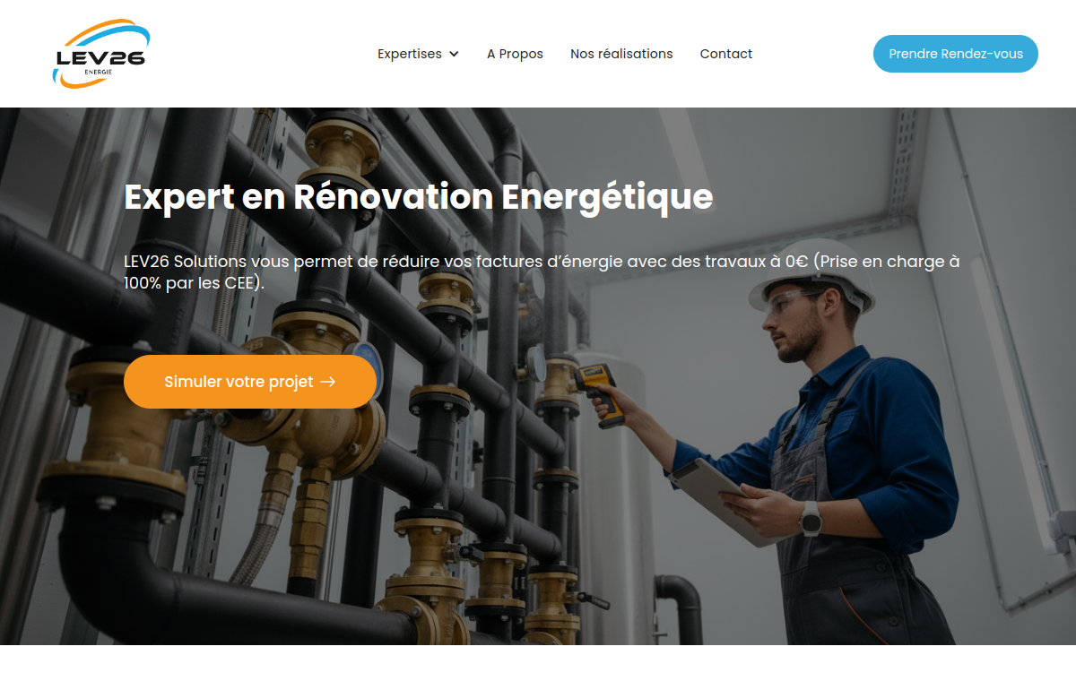 Aperçu du site LEV26 Solutions