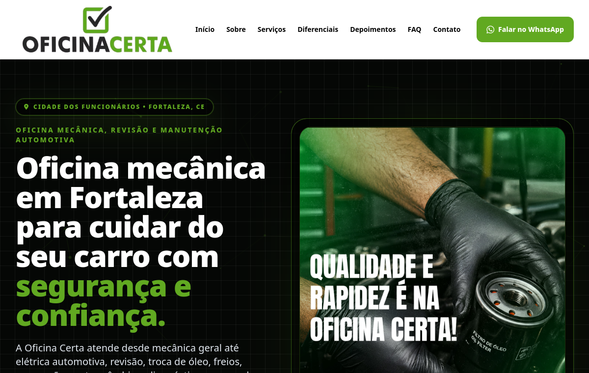 Preview do site Oficina Certa