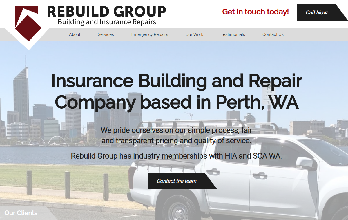 Rebuild Group website preview