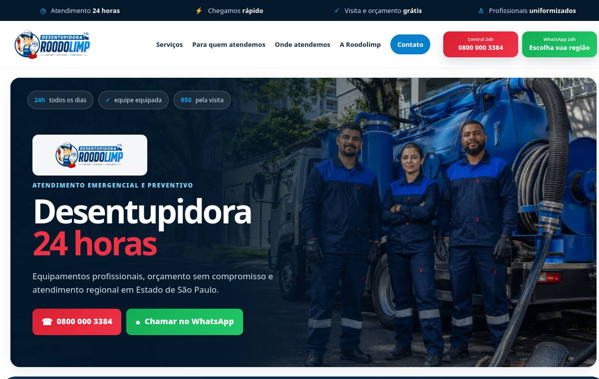 Preview do site Roodolimp