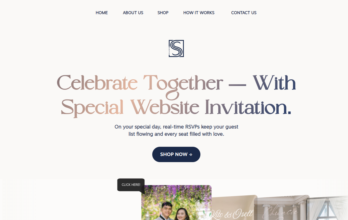 Specially Invited homepage preview