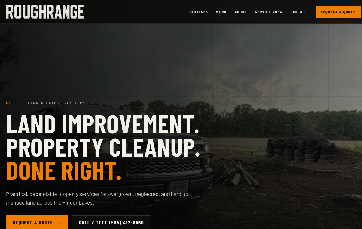 RoughRange website preview