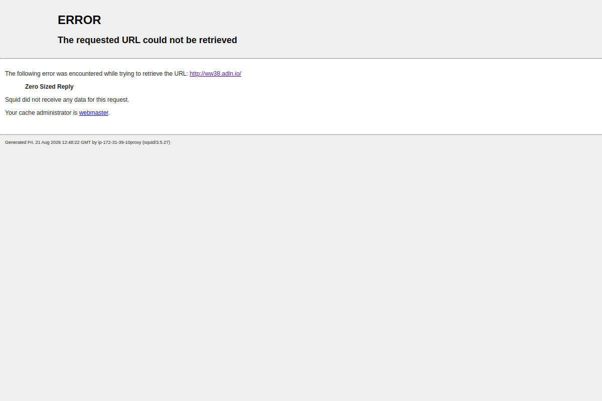 Screenshot of the ADLN website