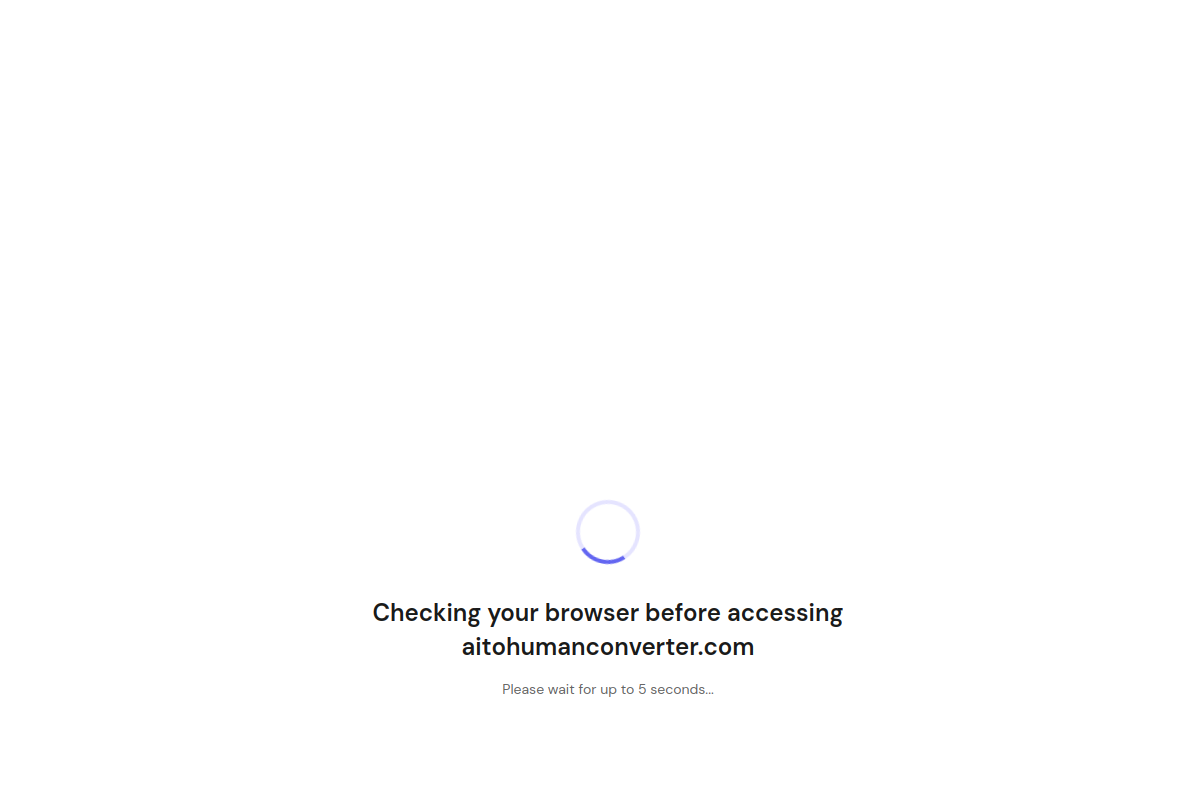 Screenshot of the AI to Human Converter website