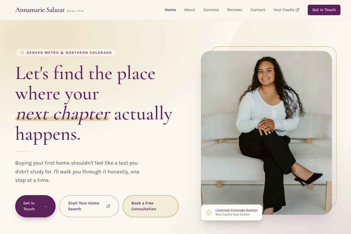 Annamarie Salazar Realty website screenshot