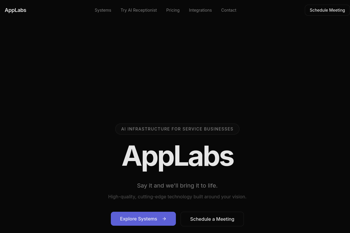 App Labs AI website preview