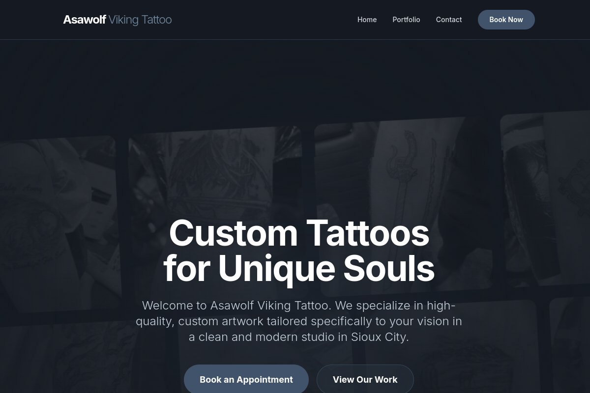 Screenshot of Asa Wolf Viking Tattoo