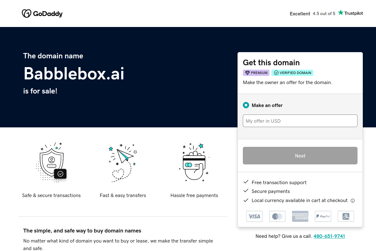 Screenshot of the BabbleBox website
