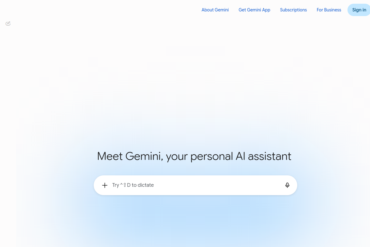 Screenshot of the Bard website