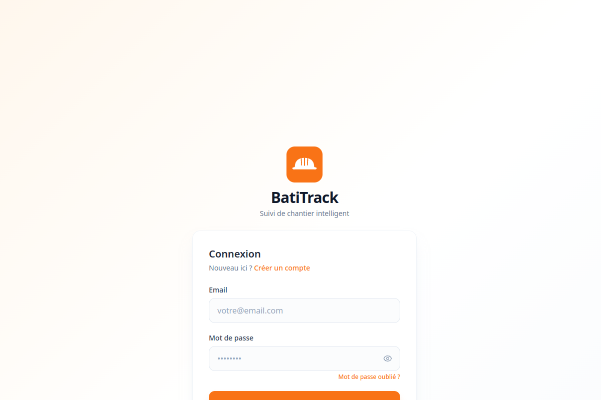 Capture du site BatiTrack