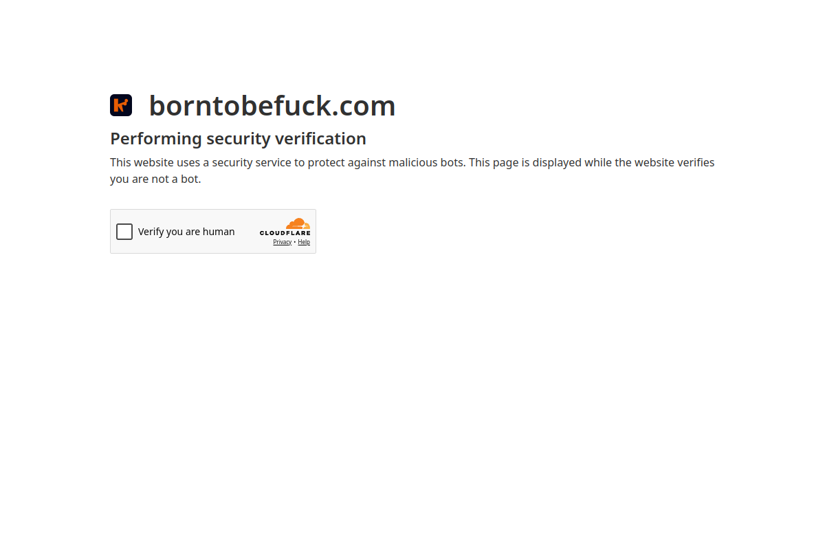 Born To Be Fuck homepage as it appeared during testing
