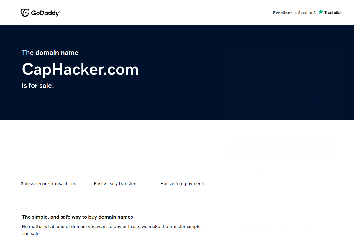 Screenshot of the Cap Hacker website