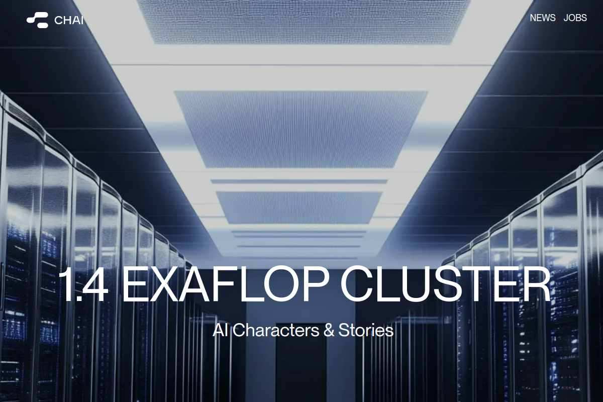 Screenshot of the Chai AI website