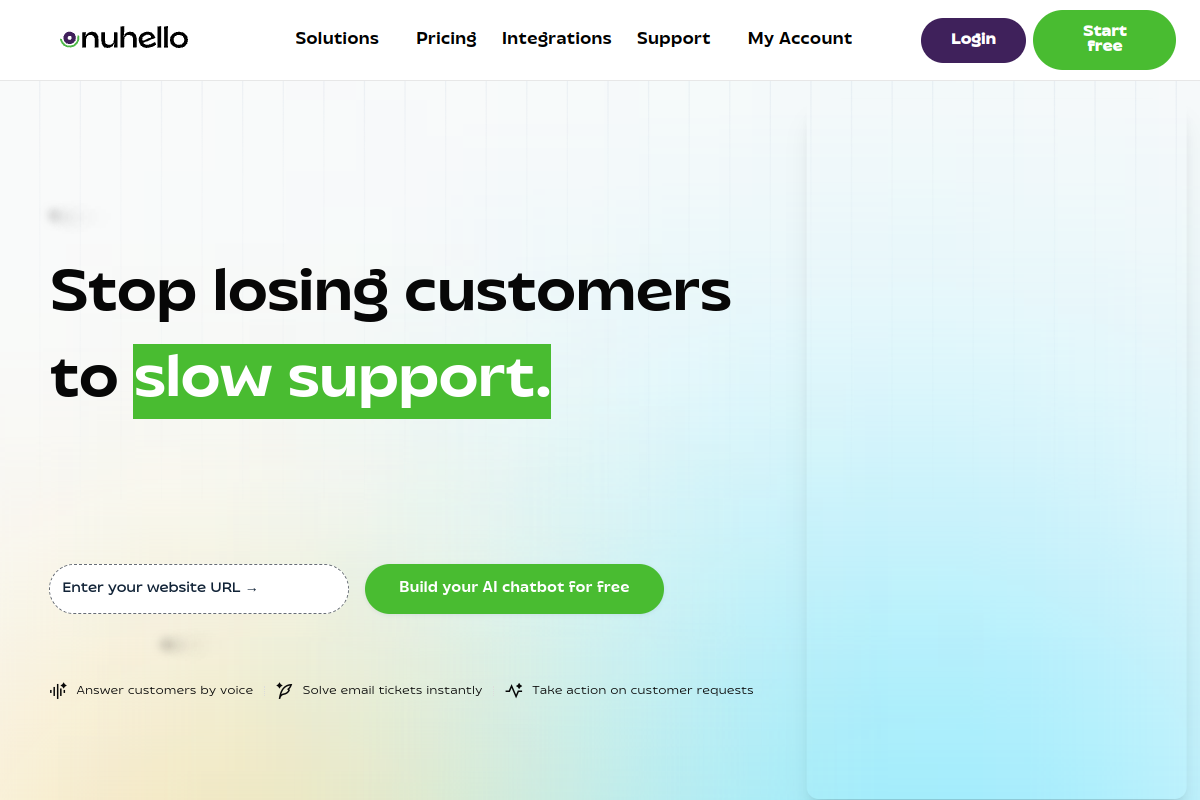 Screenshot of the ChatFlow website