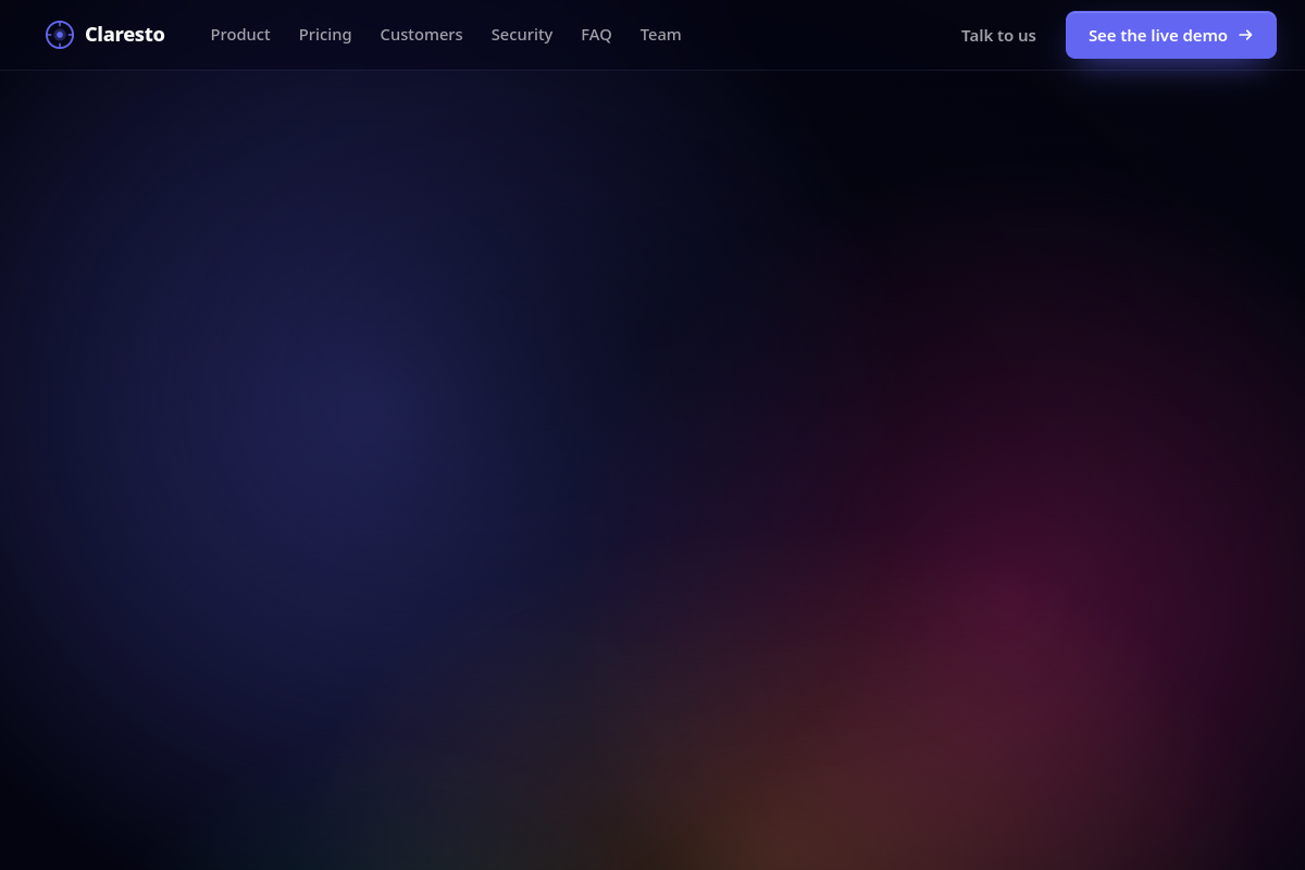 Screenshot of Claresto
