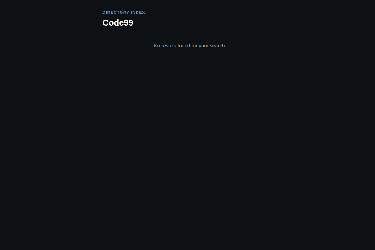 Screenshot of the Code99 website