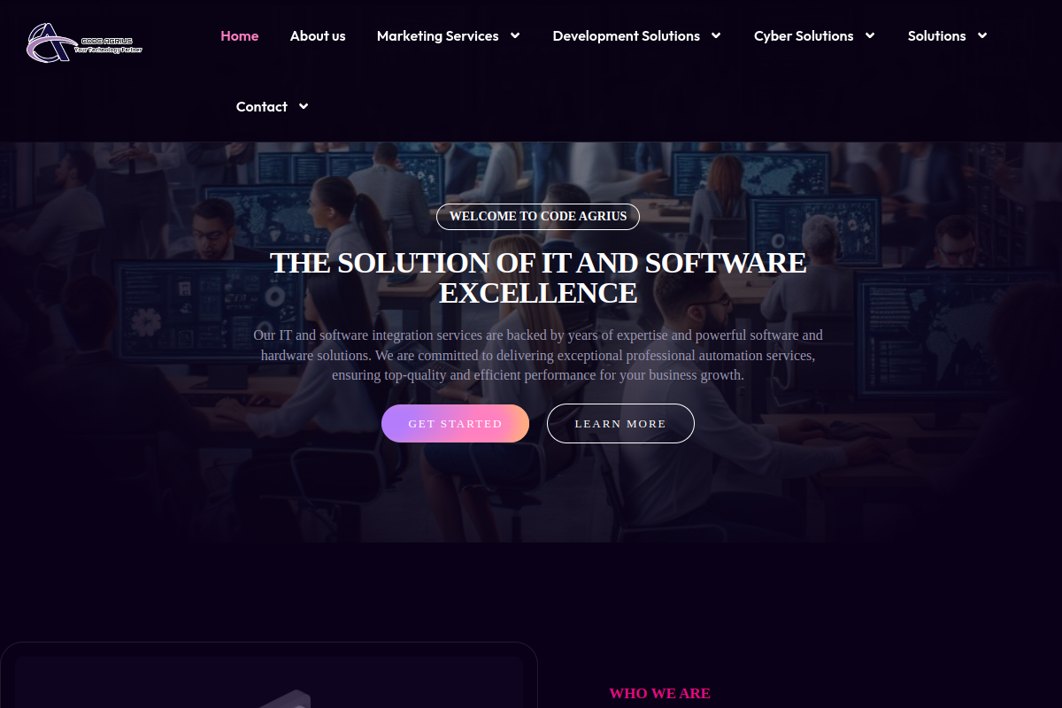 Screenshot of CodeAgrius