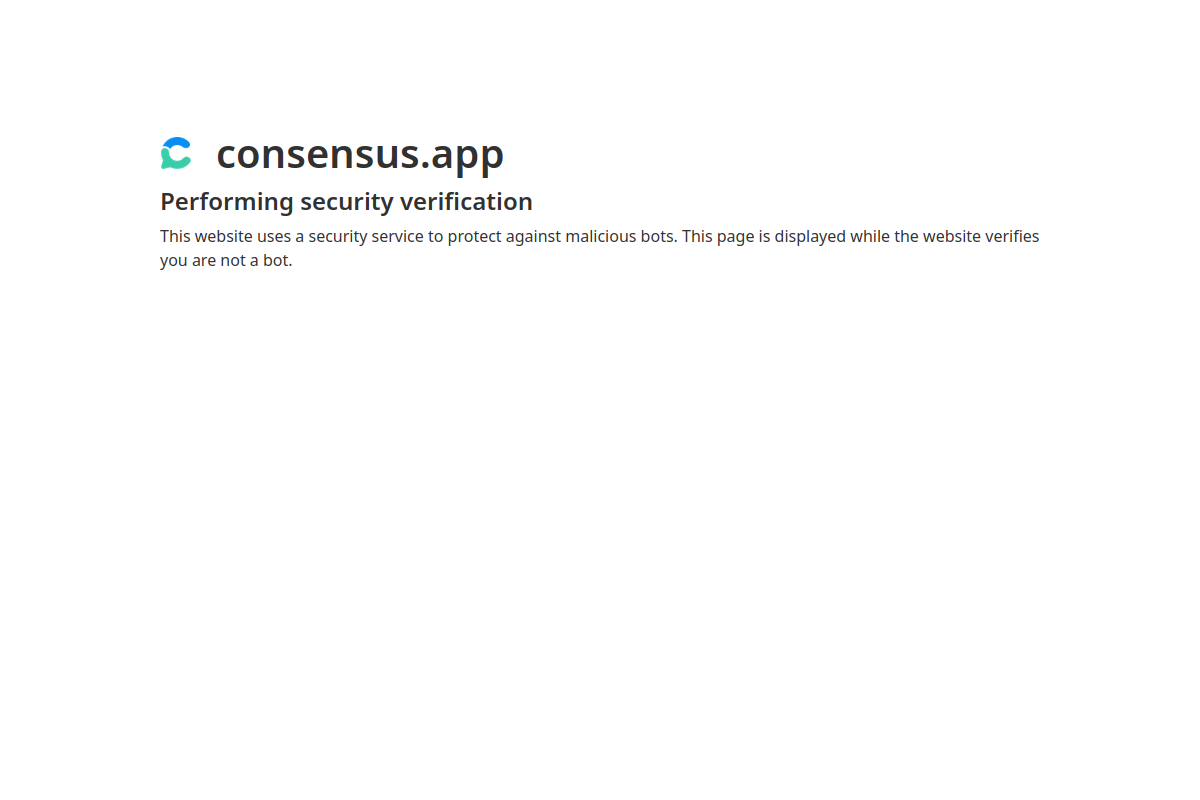 Screenshot of the Consensus website