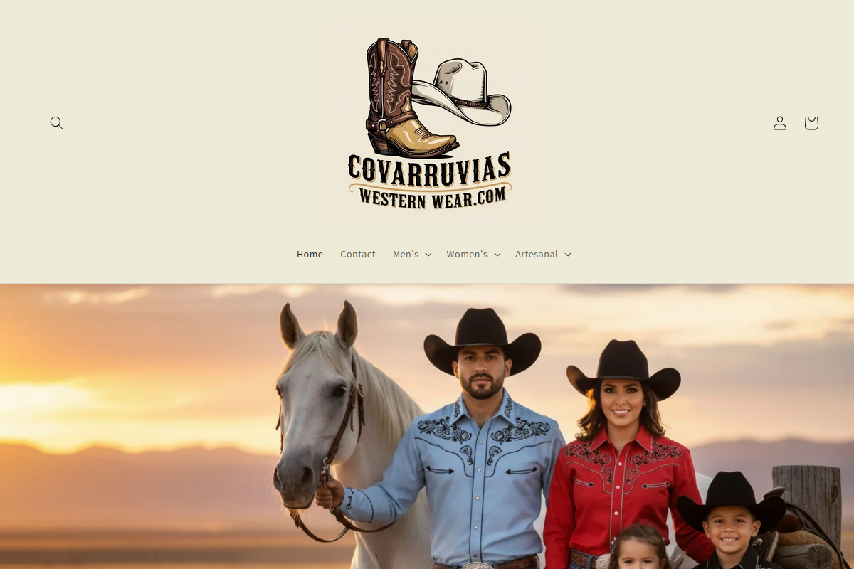 Sitio web de Covarruvias Western Wear