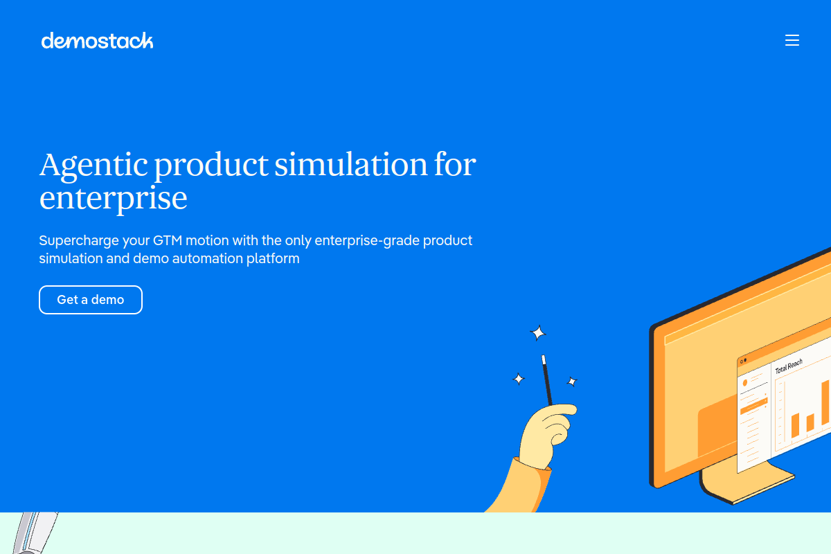 Screenshot of the Demostack website