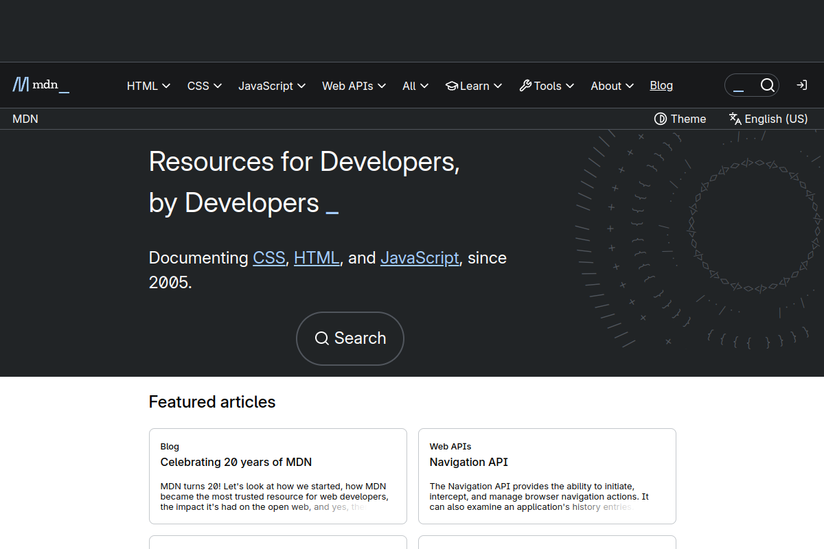 Screenshot of the MDN Plus website