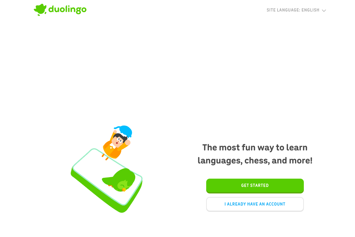 Screenshot of the Duolingo Max website