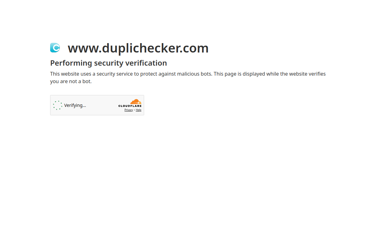 Screenshot of the Duplichecker website