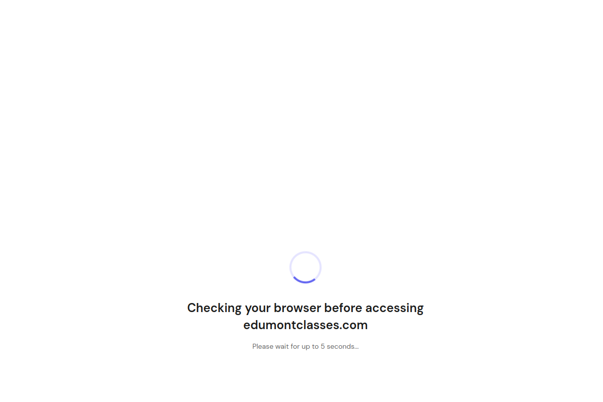 EduMont Classes website preview