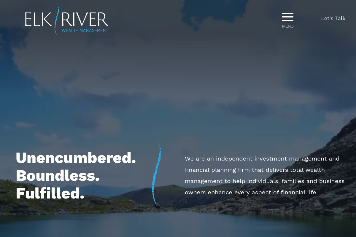 Screenshot of Financial Advisor in Denver, CO | Elk River Wealth Management