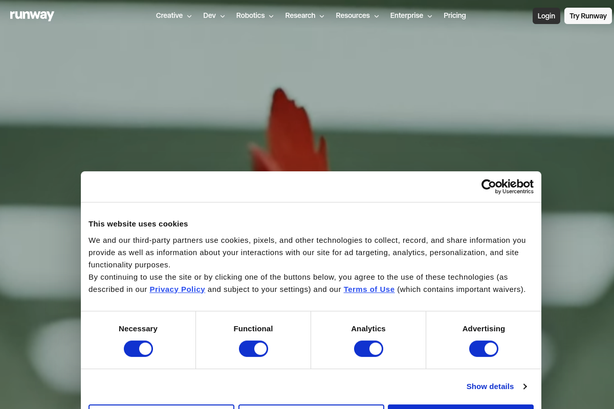 Screenshot of the Generative_engine website