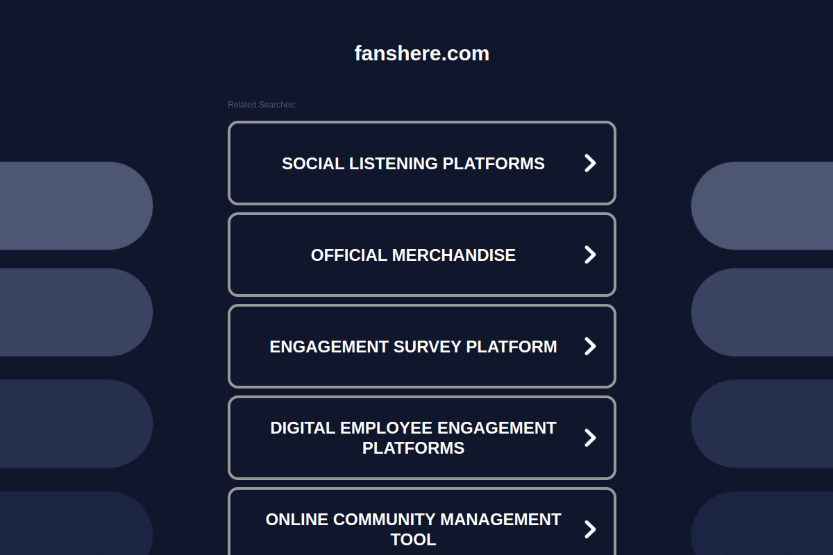 FansHere homepage as it appeared during testing