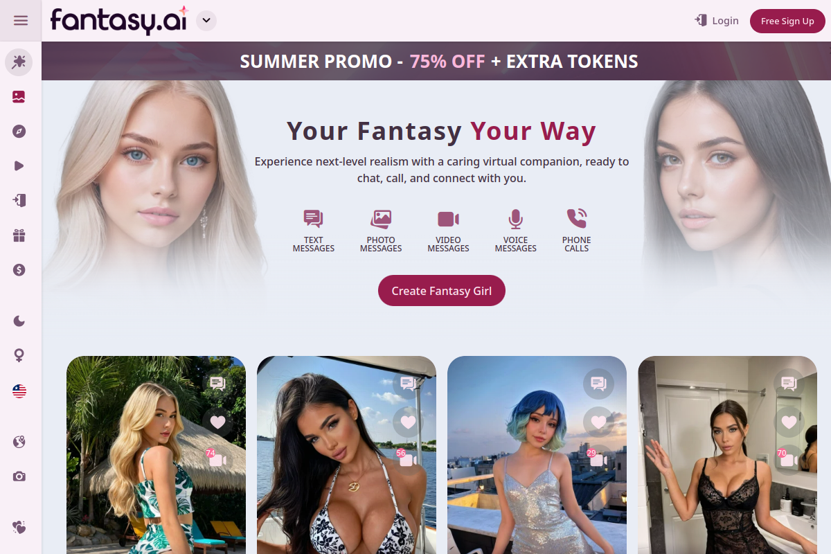 Screenshot of the Fantasy AI website