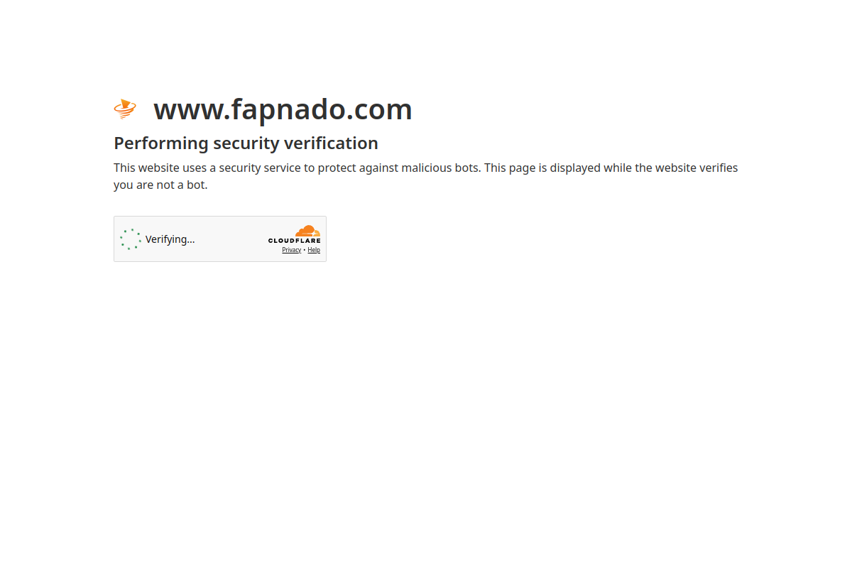 Fapnado homepage as it appeared during testing