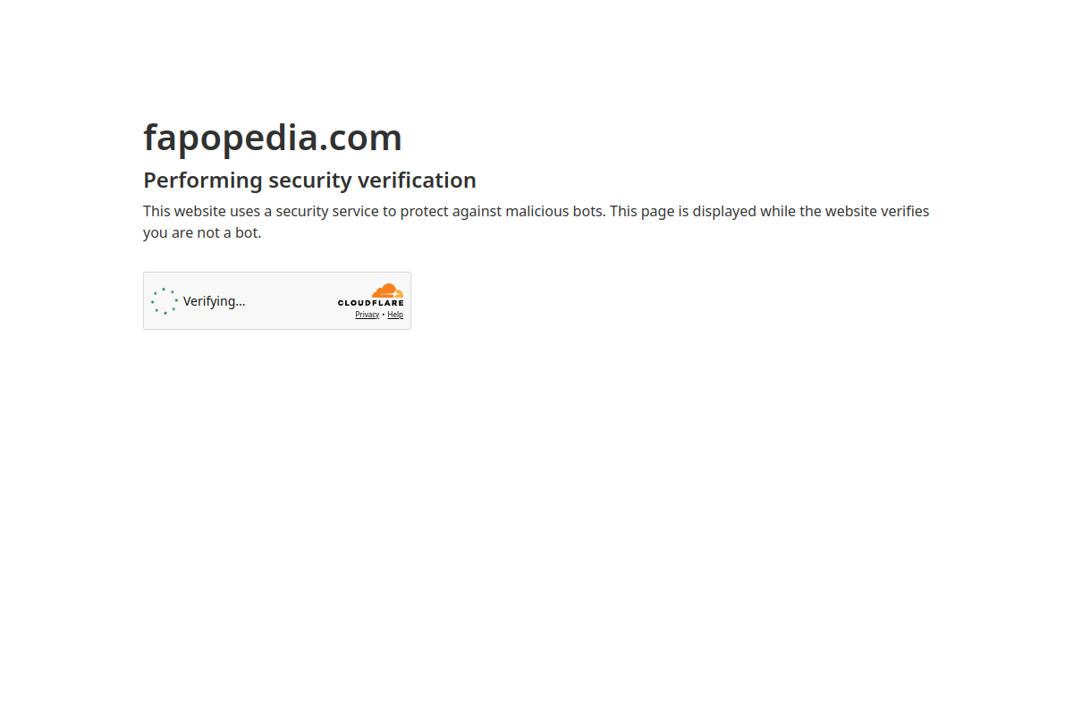 Fapopedia homepage as it appeared during testing