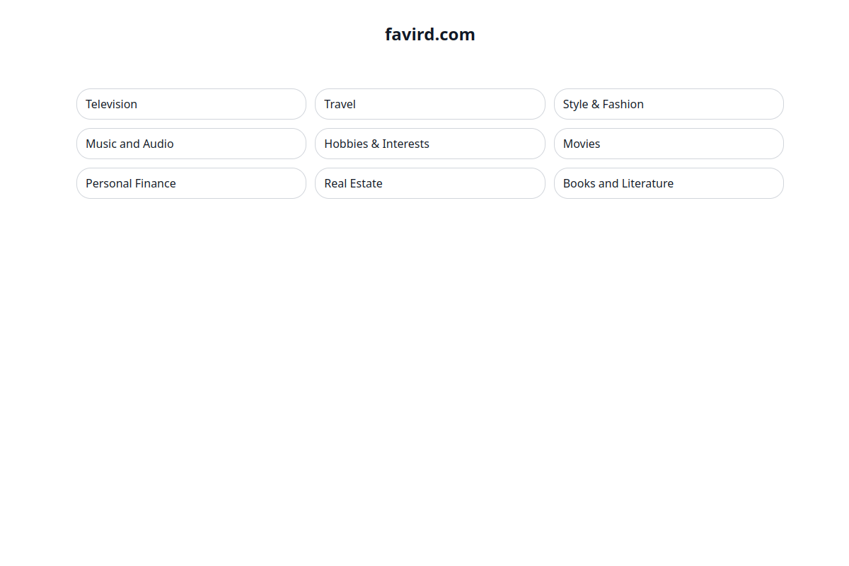 Screenshot of the Favird website