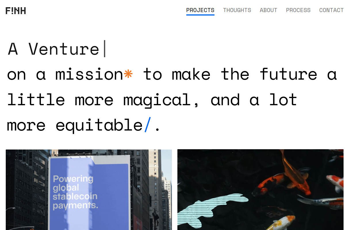 Screenshot of the Ash website