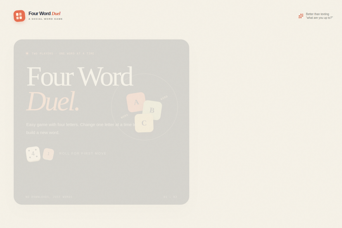 Screenshot of Four Word Duel