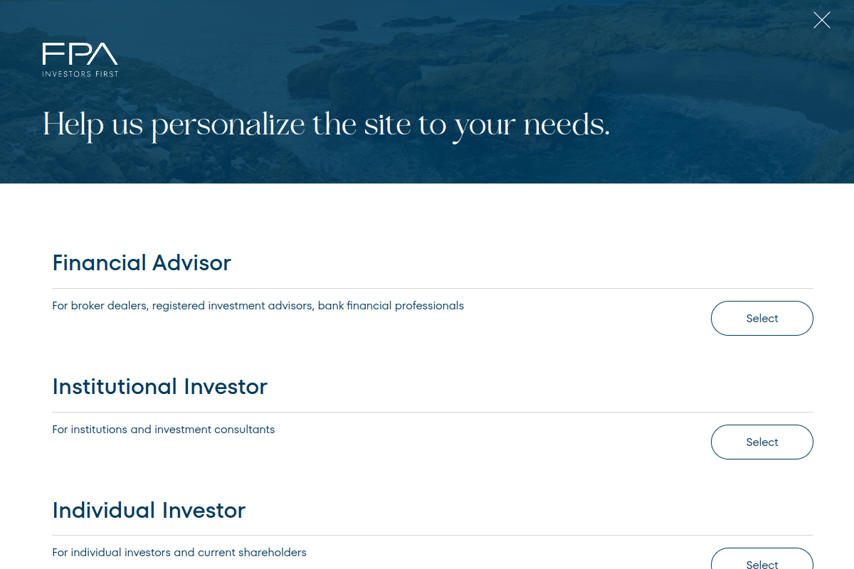 Screenshot of Contact Us | FPA Funds | Los Angeles Institutional Money ManagerFirst Pacific Advisors, LP Investors First logoFirst Pacific Advisors, LP Investors First logoFirst Pacific Advisors, LP LinkedIn