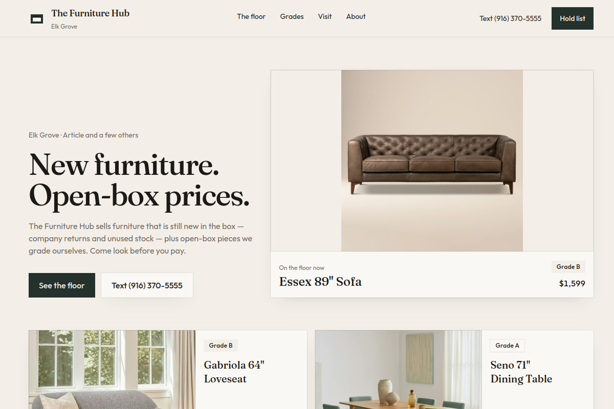 Screenshot of The Furniture Hub