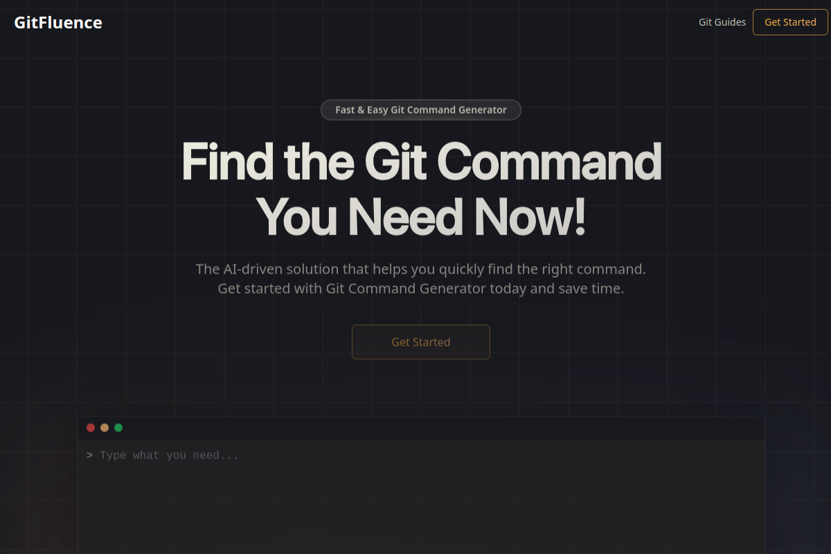 Screenshot of the GitFluence website