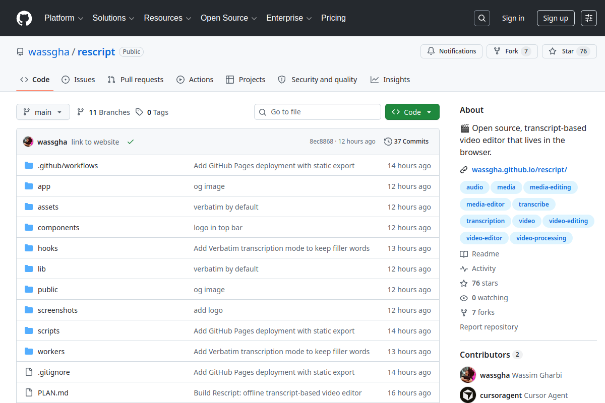 Rescript screenshot 1
