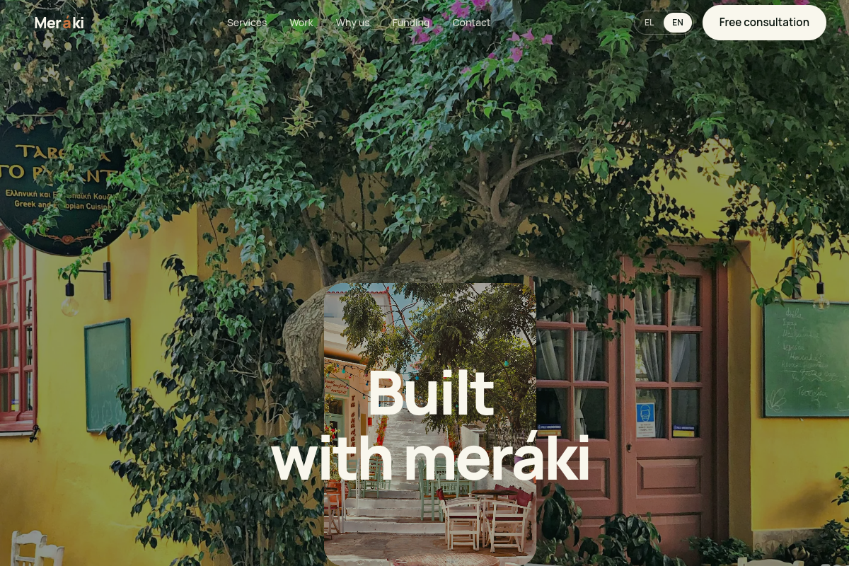 Meráki Studio website preview