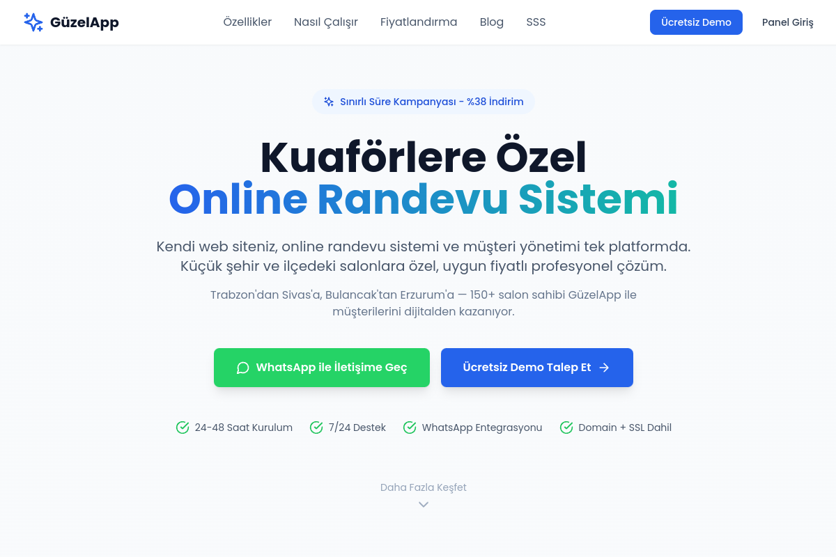 Screenshot of GuzelApp