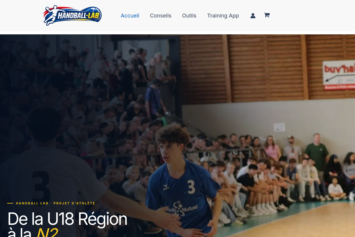 Aperçu du site Handball Lab