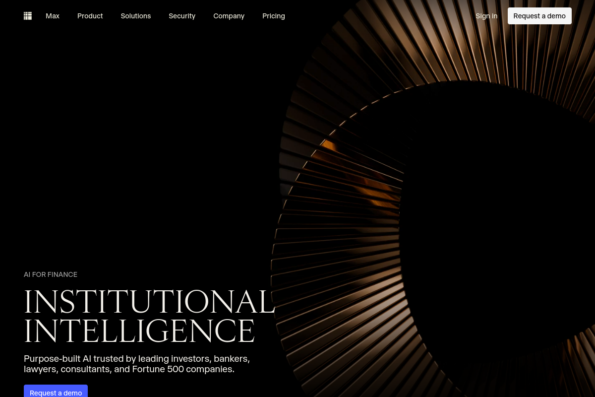 Screenshot of the Hebbia website