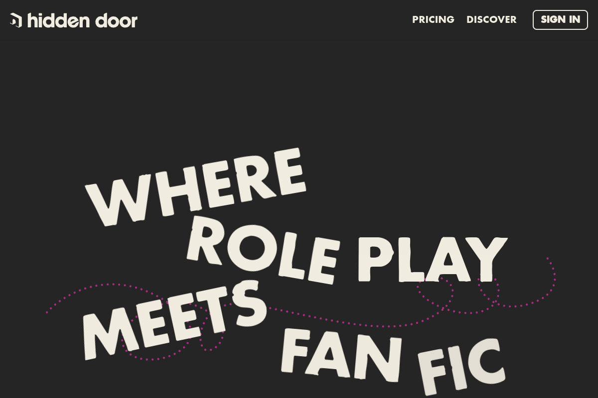 Screenshot of the Hidden Door website