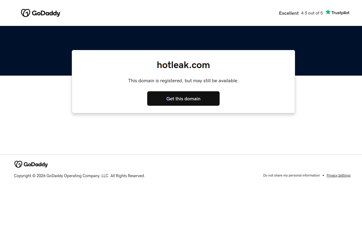 Hot Leak homepage as it appeared during testing